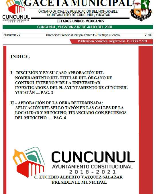 Gaceta No. 27