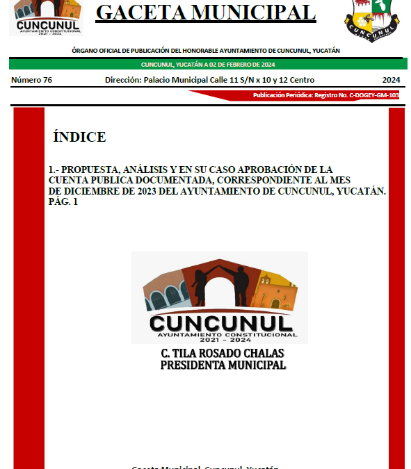 Gaceta No. 76